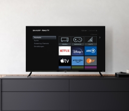 Marke: Sharp Neue Roku-TVs von Sharp mit Dolby Vision und Sprachsteuerung - 32 bis 55 Zoll, Bild 1 TV Neue Roku-TVs von Sharp mit Dolby Vision und Sprachsteuerung - 32 bis 55 Zoll - News, Bild 1