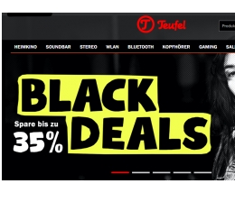 Teufel „Black Deals“ bei Teufel bis zum 29. November - Kopfhörer, Soundbars, Lautsprecher, Bild 1 HiFi „Black Deals“ bei Teufel bis zum 29. November - Kopfhörer, Soundbars, Lautsprecher - News, Bild 1