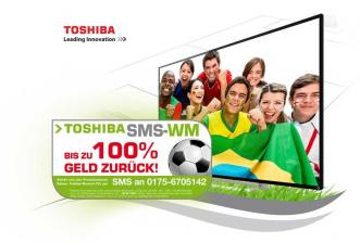 Toshiba Anpfiff für die „Toshiba SMS-WM“: Rabatte von bis zu 100 Prozent beim Kauf eines neuen TV-Geräts, Bild 1 TV Anpfiff für die „Toshiba SMS-WM“: Rabatte von bis zu 100 Prozent beim Kauf eines neuen TV-Geräts - News, Bild 1