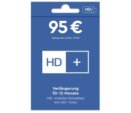 Marke: Kombivoucher „HD+ Verlängerung inklusive HD+ ToGo“ ist da, Bild 1 TV Kombivoucher „HD+ Verlängerung inklusive HD+ ToGo“ ist da - News, Bild 1