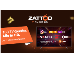 TV Zattoo Smart HD: HD-Fernsehen für 6,49 Euro im Monat / 30 Tage gratis testen - News, Bild 1