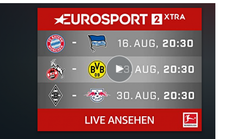 Amazon Fußball Bundesliga live: Eurosport-Player auch in der neuen Saison über Amazon Prime Video, Bild 1 TV Fußball Bundesliga live: Eurosport-Player auch in der neuen Saison über Amazon Prime Video - News, Bild 1