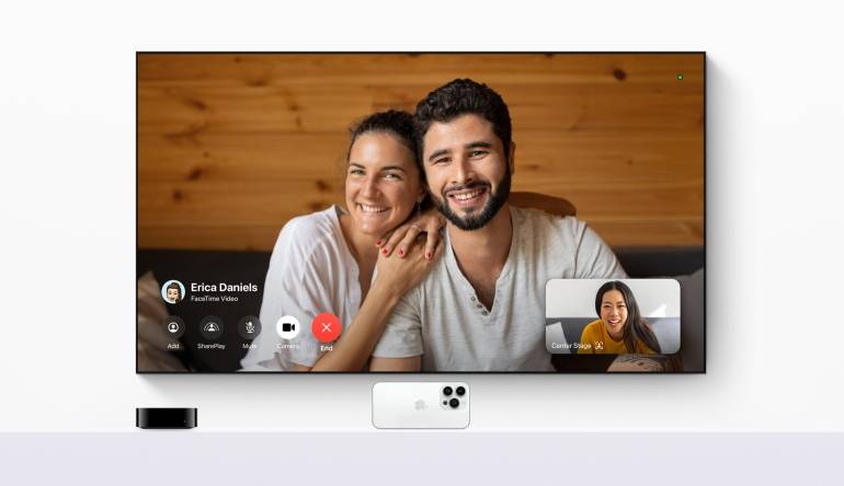 TV tvOS 17 bringt FaceTime und Videokonferenzen per Apple TV 4K auf den Fernseher - News, Bild 1