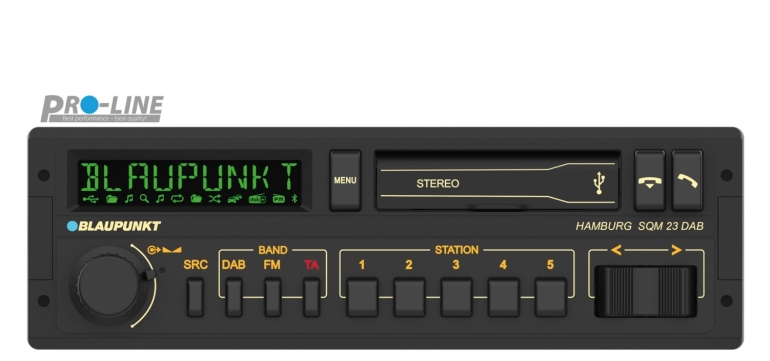 Marke: Blaupunkt Car&Hifi Product of the Year Retro-Headunit 2025: Blaupunkt Hamburg SQM 23 DAB, Bild 1 Car-Media Car&Hifi Product of the Year Retro-Headunit 2025: Blaupunkt Hamburg SQM 23 DAB - News, Bild 1