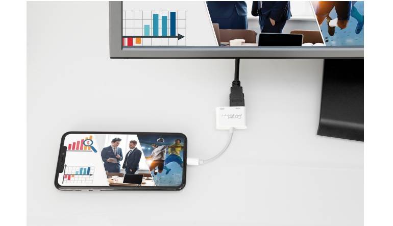 Callstel Für Übertragungen in Full-HD: HDMI-Adapter für iPhone und iPad mit Lightning-Anschluss, Bild 1 mobile Devices Für Übertragungen in Full-HD: HDMI-Adapter für iPhone und iPad mit Lightning-Anschluss - News, Bild 1
