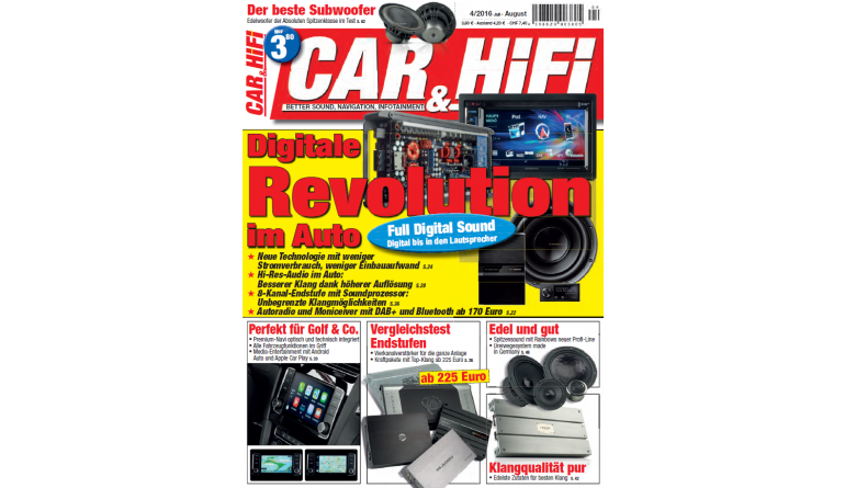 Car-Media „CAR&HIFI“ 4/2016: Digitale Revolution im Auto: Besserer Klang, simpler Einbau - News, Bild 1