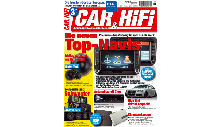 Car-Media „CAR&HIFI“ 5/2016: Die besten Geräte Europas - Top-Navis mit Premium-Ausstattung, Bild 1 Car-Media „CAR&HIFI“ 5/2016: Die besten Geräte Europas - Top-Navis mit Premium-Ausstattung - News, Bild 1