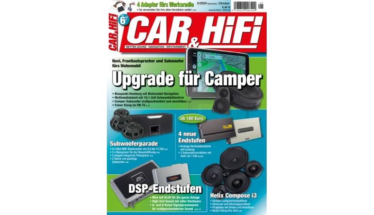 Marke: In der neuen „CAR+HiFi“: Technik für Camper - Subwoofer - DSP-Endstufen, Bild 1 Car-Media In der neuen „CAR+HiFi“: Technik für Camper - Subwoofer - DSP-Endstufen - News, Bild 1