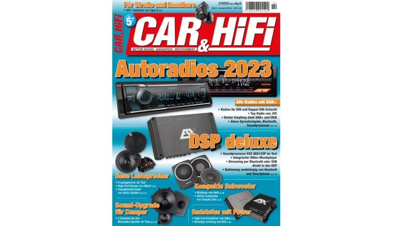 Marke: In der neuen „Car&HiFi“: Autoradios 2023 - 9 Lautsprecher im Test
- Sound-Upgrade für Camper
, Bild 1 Car-Media In der neuen „Car&HiFi“: Autoradios 2023 - 9 Lautsprecher im Test
- Sound-Upgrade für Camper
- News, Bild 1