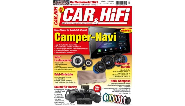 Marke: In der neuen „Car&HiFi“: Camper-Navi - Helix Compose - Subwoofer-Parade, Bild 1 Car-Media In der neuen „Car&HiFi“: Camper-Navi - Helix Compose - Subwoofer-Parade - News, Bild 1