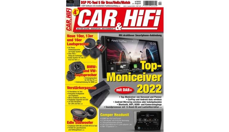 Marke: In der neuen „Car&HiFi“: Top-Moniceiver 2022 - 6 Verstärker im Test, Bild 1 Car-Media In der neuen „Car&HiFi“: Top-Moniceiver 2022 - 6 Verstärker im Test - News, Bild 1