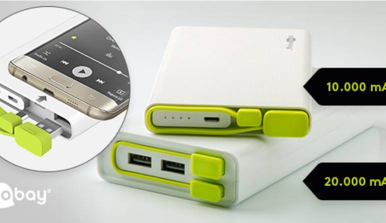 mobile Devices Für bis zu zehn Smartphone-Ladungen: Neue Powerbanks von Goobay - News, Bild 1