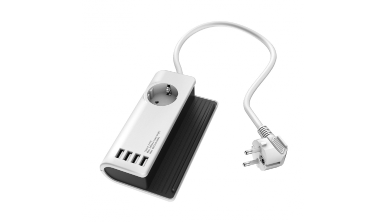 mobile Devices Vierfach USB-Tisch-Ladestation mit Steckdose von Hama - Bis zu 3.500 Watt - News, Bild 1