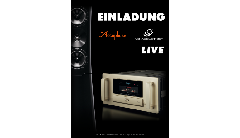 Heimkino 23. & 24. September bei Audio Referenz Philipps in Haltern: Präsentationen von Accuphase und YG LIVE - News, Bild 1