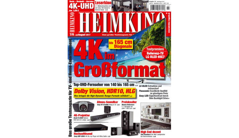 Heimkino In der neuen „HEIMKINO“: 4K im Großformat - Flat-TVs bis 165 Zentimeter Diagonale - News, Bild 1