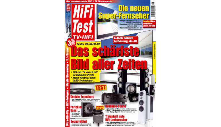 Heimkino In der neuen „HiFi TEST“: 8K-OLED - Das schärfste TV-Bild aller Zeiten, Bild 1 Heimkino In der neuen „HiFi TEST“: 8K-OLED - Das schärfste TV-Bild aller Zeiten - News, Bild 1