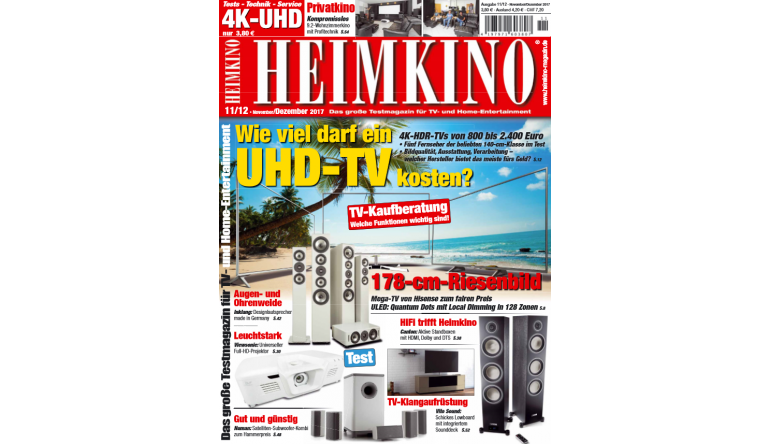Heimkino Wie viel darf ein UHD-TV kosten? - Die Antwort gibt’s in der neuen „HEIMKINO“, Bild 1 Heimkino Wie viel darf ein UHD-TV kosten? - Die Antwort gibt’s in der neuen „HEIMKINO“ - News, Bild 1