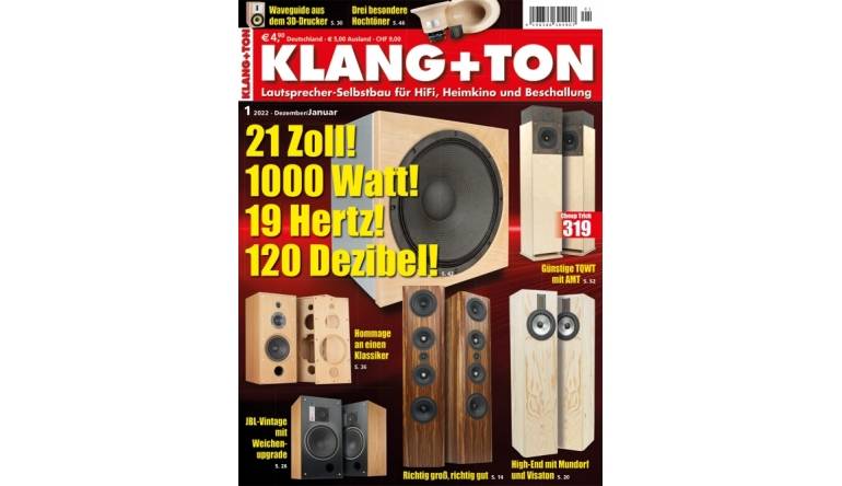 HiFi In der neuen „Klang+Ton“: Subwoofer mit 21 Zoll, 1.000 Watt und 120 Dezibel, Bild 1 HiFi In der neuen „Klang+Ton“: Subwoofer mit 21 Zoll, 1.000 Watt und 120 Dezibel - News, Bild 1