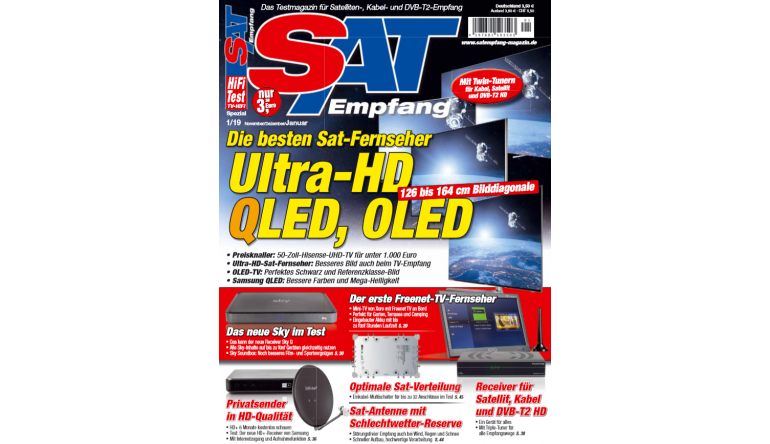 HiFi Ultra-HD, OLED und QLED: Die besten Fernseher für Sat-TV in der neuen „SAT-Empfang“, Bild 1 HiFi Ultra-HD, OLED und QLED: Die besten Fernseher für Sat-TV in der neuen „SAT-Empfang“ - News, Bild 1