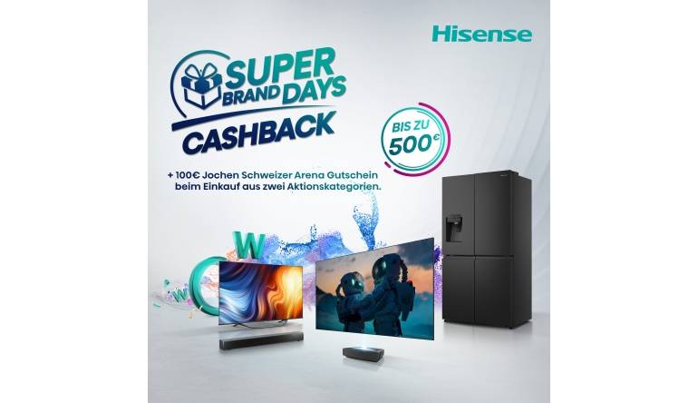 Marke: Hisense Ab sofort: Hisense startet Cashback-Kampagne für Fernseher, Laser-TVs und Soundbars, Bild 1 Heimkino Ab sofort: Hisense startet Cashback-Kampagne für Fernseher, Laser-TVs und Soundbars - News, Bild 1