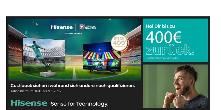 Heimkino Cashback-Aktion bis Ende Oktober: Hisense zahlt bis zu 400 Euro zurück - News, Bild 1