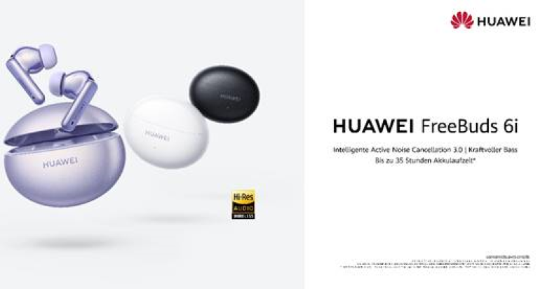Marke: Huawei FreeBuds 6i: Neue In-Ears von Huawei mit Active Noise Cancellation, Bild 1 HiFi FreeBuds 6i: Neue In-Ears von Huawei mit Active Noise Cancellation - News, Bild 1