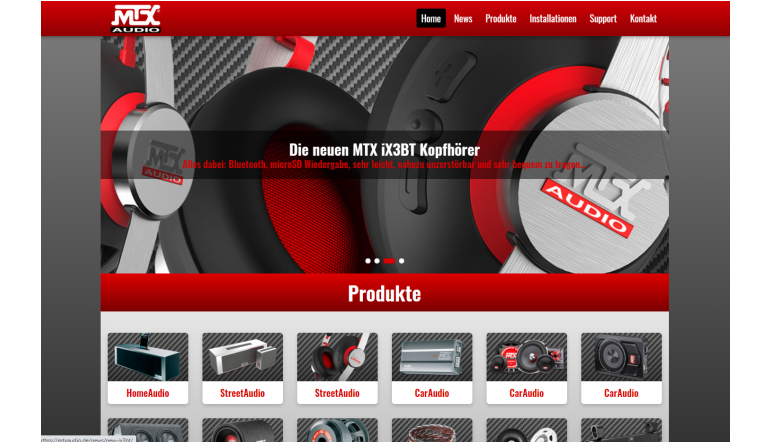 MTX Audio Neue MTX-Homepage, Bild 1 Car-Media Neue MTX-Homepage - News, Bild 1