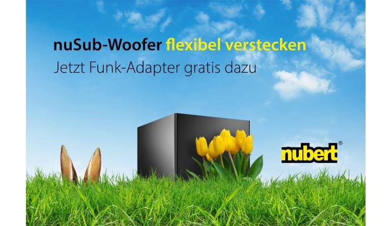 Marke: Nubert Nubert-Frühjahrsaktion: nuSub Woofer flexibel verstecken – Funkadapter gratis zu jedem Subwoofer, Bild 1 HiFi Nubert-Frühjahrsaktion: nuSub Woofer flexibel verstecken – Funkadapter gratis zu jedem Subwoofer - News, Bild 1