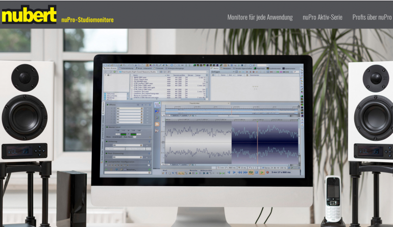 HiFi Nubert startet neue Website für die aktiven Studiomonitore der nuPro-Serie - News, Bild 1