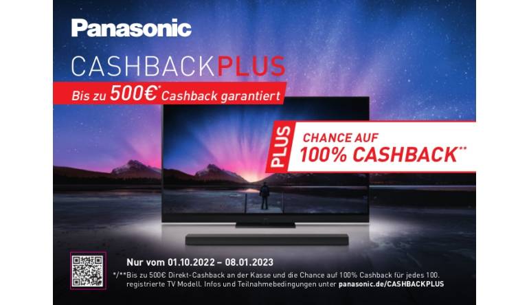 Marke: Panasonic Noch bis Januar: Bis zu 500 Euro Direkt-Cashback bei Kauf von Panasonic-TV oder -Soundbar, Bild 1 TV Noch bis Januar: Bis zu 500 Euro Direkt-Cashback bei Kauf von Panasonic-TV oder -Soundbar - News, Bild 1