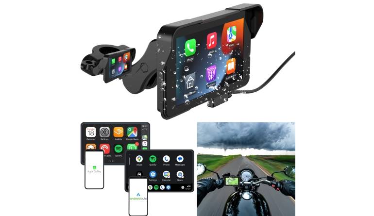 Car-Media Motorrad-Navi-Display mit CarPlay und Android Auto - News, Bild 1