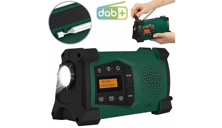 HiFi Mobiles DAB+ Digital-Kurbelradio mit Solarpanel - Bis zu 22 Stunden Musik - News, Bild 1