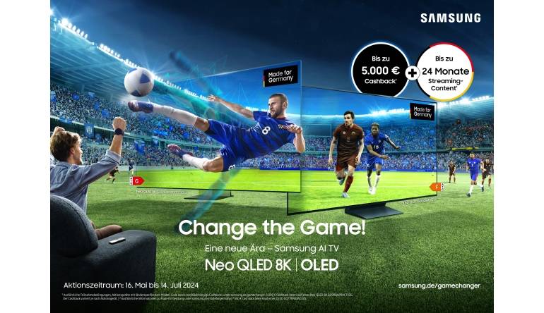 Marke: Samsung Noch bis zum 14. Juli bei Samsung: Bis zu 5.000 Euro Cashback bei TV-Kauf , Bild 1 Heimkino Noch bis zum 14. Juli bei Samsung: Bis zu 5.000 Euro Cashback bei TV-Kauf - News, Bild 1