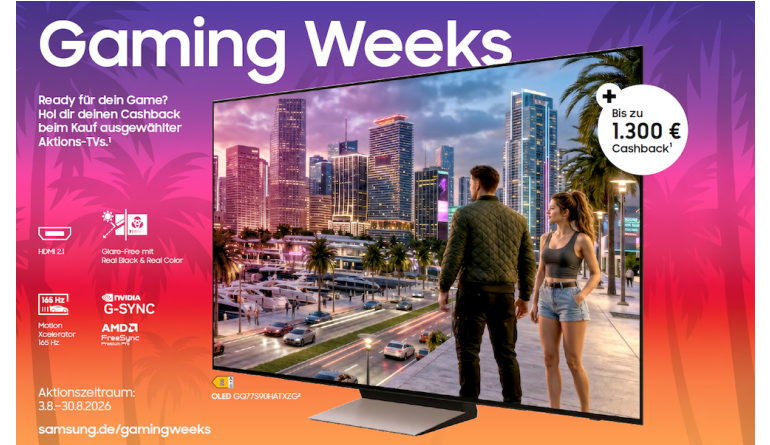 Heimkino Samsung mit Cashback bei TV-Kauf - Kostenloser Streaming-Inhalt - News, Bild 1