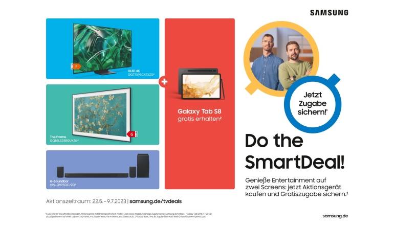 Marke: Samsung Nur noch bis Sonntag: Gratis-Zugabe bei Kauf von Smart-TV oder Soundbar von Samsung, Bild 1 TV Nur noch bis Sonntag: Gratis-Zugabe bei Kauf von Smart-TV oder Soundbar von Samsung - News, Bild 1
