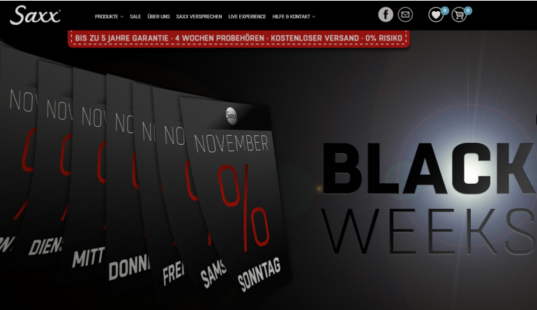 Heimkino „Black Weeks“ bei Saxx: Rabatte auf Heimkinosets, Stereosets und Subwoofer - News, Bild 1