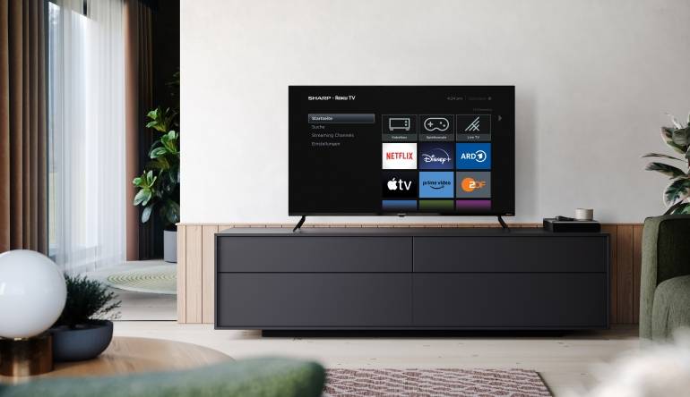 Marke: Sharp Neue Roku-TVs von Sharp mit Dolby Vision und Sprachsteuerung - 32 bis 55 Zoll, Bild 1 TV Neue Roku-TVs von Sharp mit Dolby Vision und Sprachsteuerung - 32 bis 55 Zoll - News, Bild 1