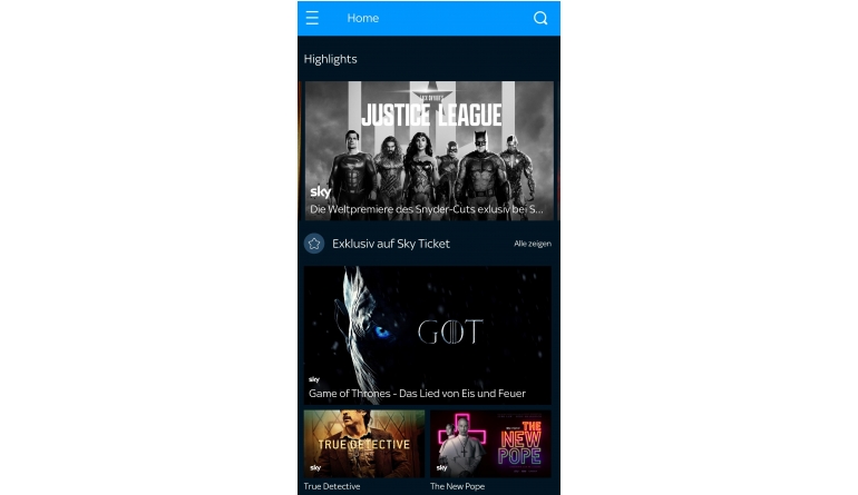 Sky Sky Ticket ab sofort für alle Smartphones und Tablets von Huawei erhältlich, Bild 1 mobile Devices Sky Ticket ab sofort für alle Smartphones und Tablets von Huawei erhältlich - News, Bild 1