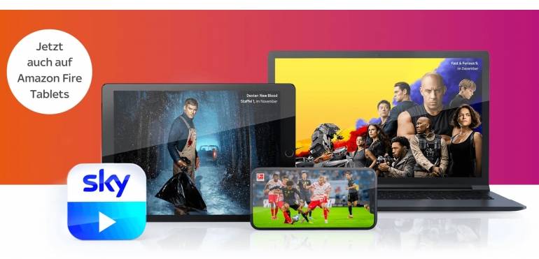 Sky Sky Go ab sofort auch für Amazon-Fire-Tablets erhältlich, Bild 1 TV Sky Go ab sofort auch für Amazon-Fire-Tablets erhältlich - News, Bild 1