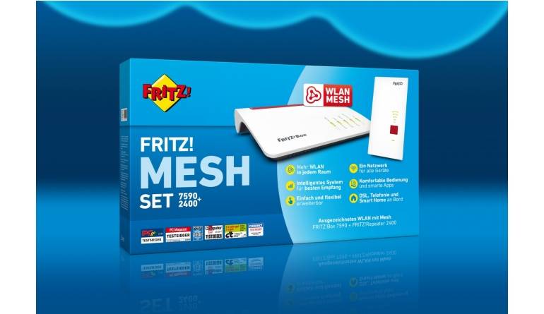 Smart Home Für besseres WLAN im Heimkino: AVM schnürt Paket FRITZ! Mesh Set 7590+2400 - News, Bild 1
