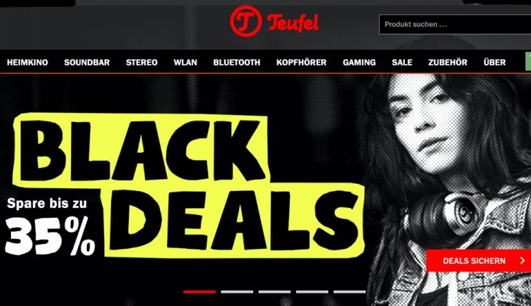 Teufel „Black Deals“ bei Teufel bis zum 29. November - Kopfhörer, Soundbars, Lautsprecher, Bild 1 HiFi „Black Deals“ bei Teufel bis zum 29. November - Kopfhörer, Soundbars, Lautsprecher - News, Bild 1