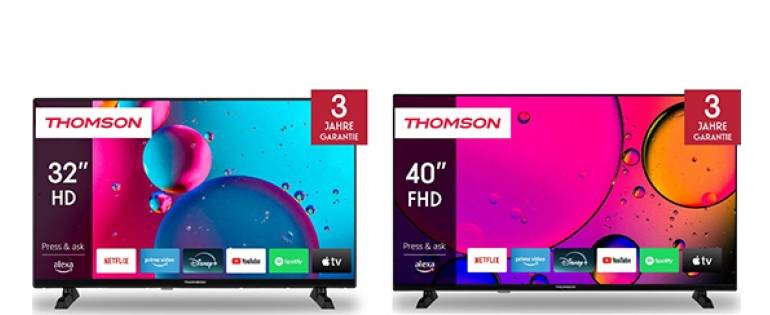 Marke: Thomson 32 und 40 Zoll: Neue Thomson-Fernseher mit Fire TV - AirPlay, Alexa und HDR10, Bild 1 TV 32 und 40 Zoll: Neue Thomson-Fernseher mit Fire TV - AirPlay, Alexa und HDR10 - News, Bild 1