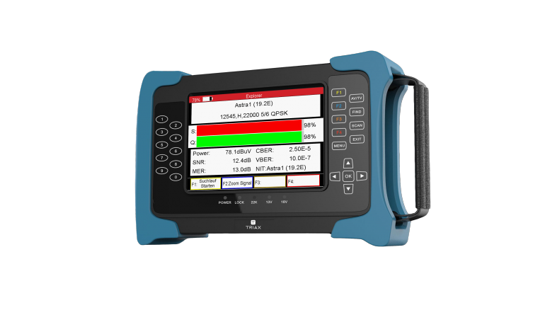 Triax Neues Triax-Pegelmessgerät für Kabel, Satellit und DVB-T2, Bild 1 TV Neues Triax-Pegelmessgerät für Kabel, Satellit und DVB-T2 - News, Bild 1