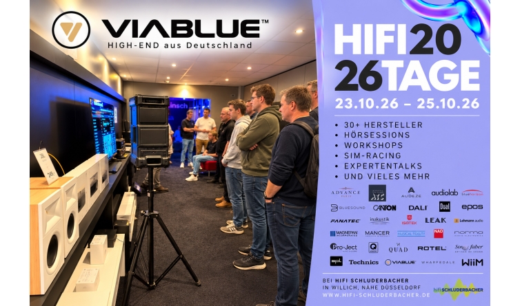 High-End Pressemitteilung: VIABLUE bei den SCHLUDERBACHER HIFI TAGEN 2026 - News, Bild 1