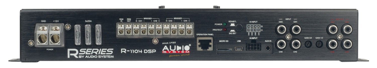 Audio System R-110.4 DSP-BT – 4-Kanal Endstufe mit 8-Kanal DSP: Audio System R-110.4 DSP-BT, Bild 8 In-Car Endstufe 4-Kanal Audio System R-110.4 DSP-BT im Test, Bild 8
