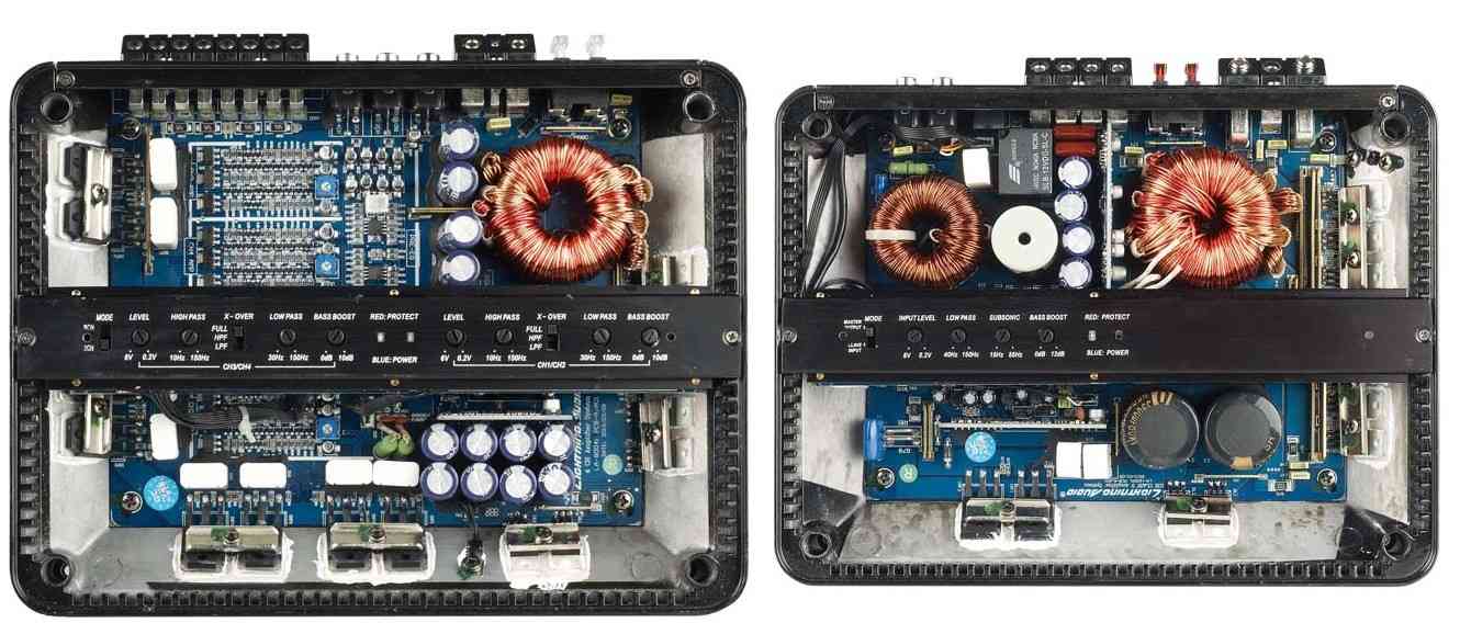 Serientest: Lightning Audio LA-1600MD, Lightning Audio LA-8004, Bild 4 Car-HiFi Endstufe Mono Lightning Audio LA-1600MD, Lightning Audio LA-8004 im Test , Bild 4