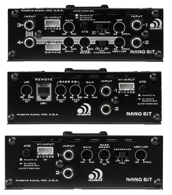 Car-HiFi Endstufe Mono Massive Audio Nano Bit B2, Massive Audio Nano Bit BX2, Massive Audio Nano Bit BX4 im Test , Bild 2