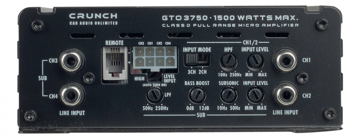Serientest: Crunch GTO1750, Crunch GTO3750, Crunch GTO4125, Bild 4 Car-HiFi Endstufe Mono Crunch GTO1750, Crunch GTO3750, Crunch GTO4125 im Test , Bild 4