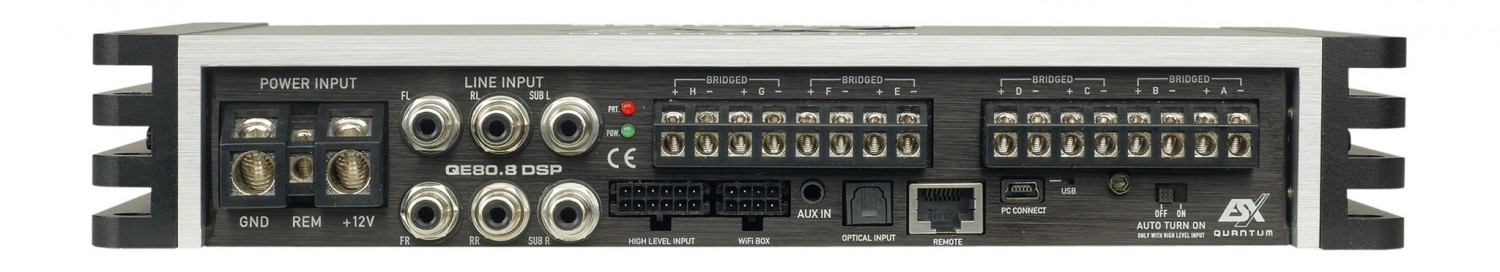 Serientest: ESX QE80.4 DSP, ESX QE80.6 DSP, ESX QE80.8 DSP, Bild 3 Car-HiFi Endstufe 4-Kanal ESX QE80.4 DSP, ESX QE80.6 DSP, ESX QE80.8 DSP im Test , Bild 3