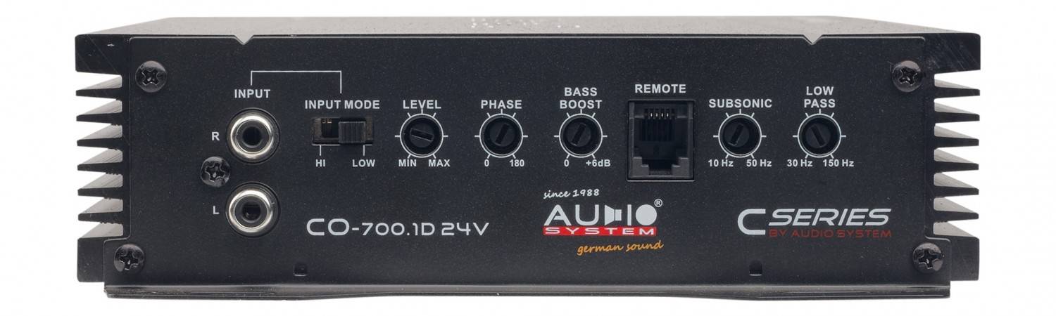 Car-HiFi Endstufe Mono Audio System CO-700.1 D 24V, Audio System CO-70.4 24V im Test , Bild 4
